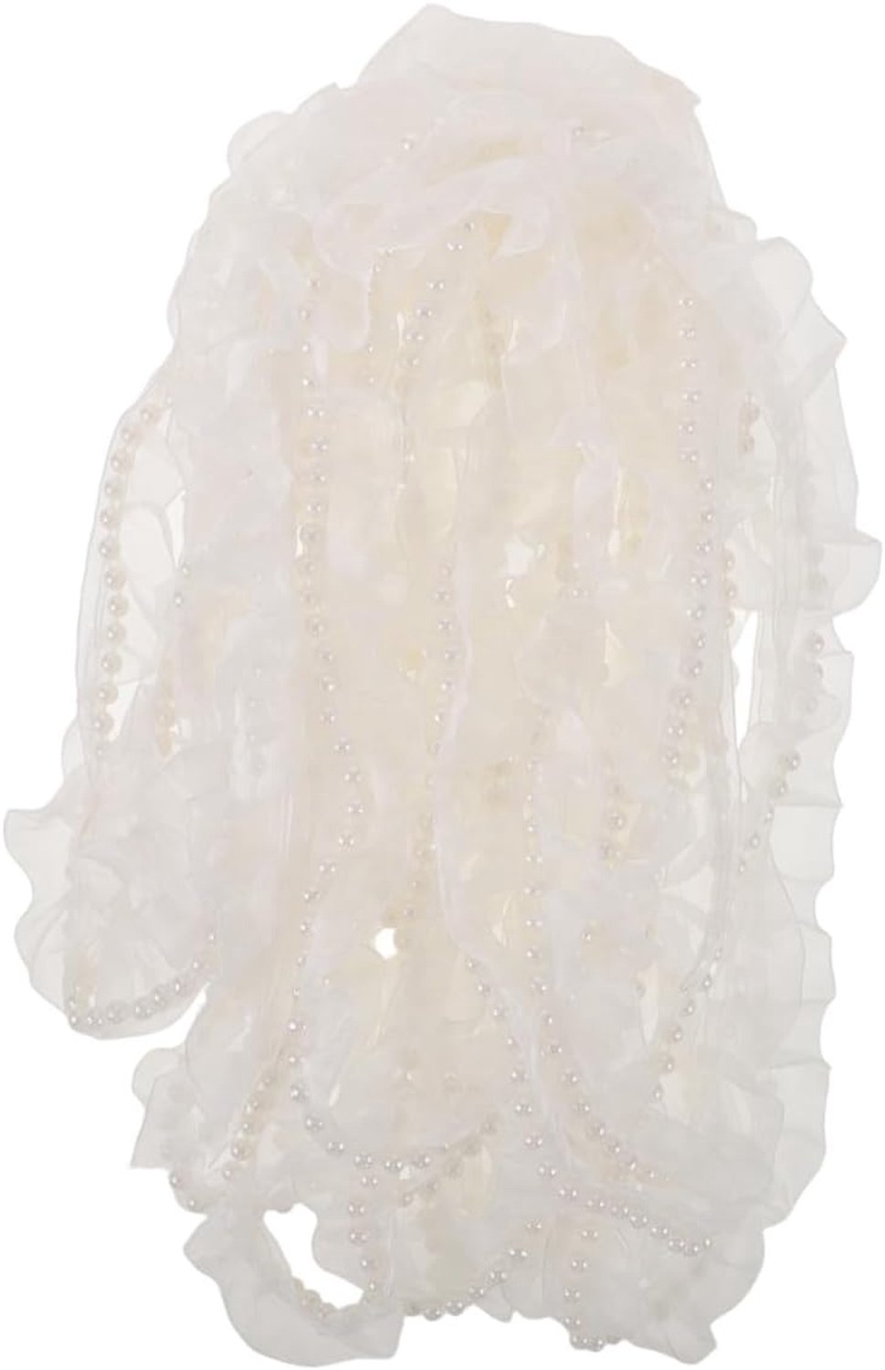 Witte Gehaakte Kanten Lint met Parelrand DIY Handgemaakt Borduurlint voor Naaien Kledingdecoratie Scrapbooking Luxe Kant Applicatie voor Ambachtelijke Projecten