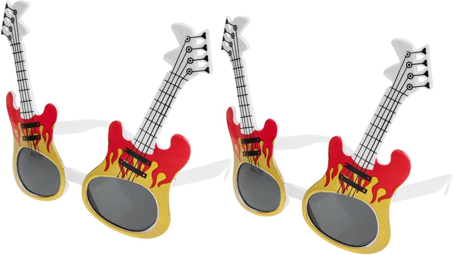 2paar Guitarvormige Feestbril Creatieve Abs Zonnebrillen Voor Volwassenen Unieke Decoratie Voor Muziekfestivals Dansfeesten Opvallende Accessoires Voor Elke Party
