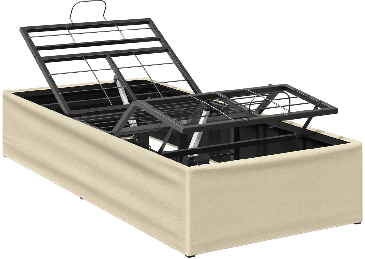 vidaXL Elektrisch - Verstelbaar - Bed - Frame - Crèmekleurig