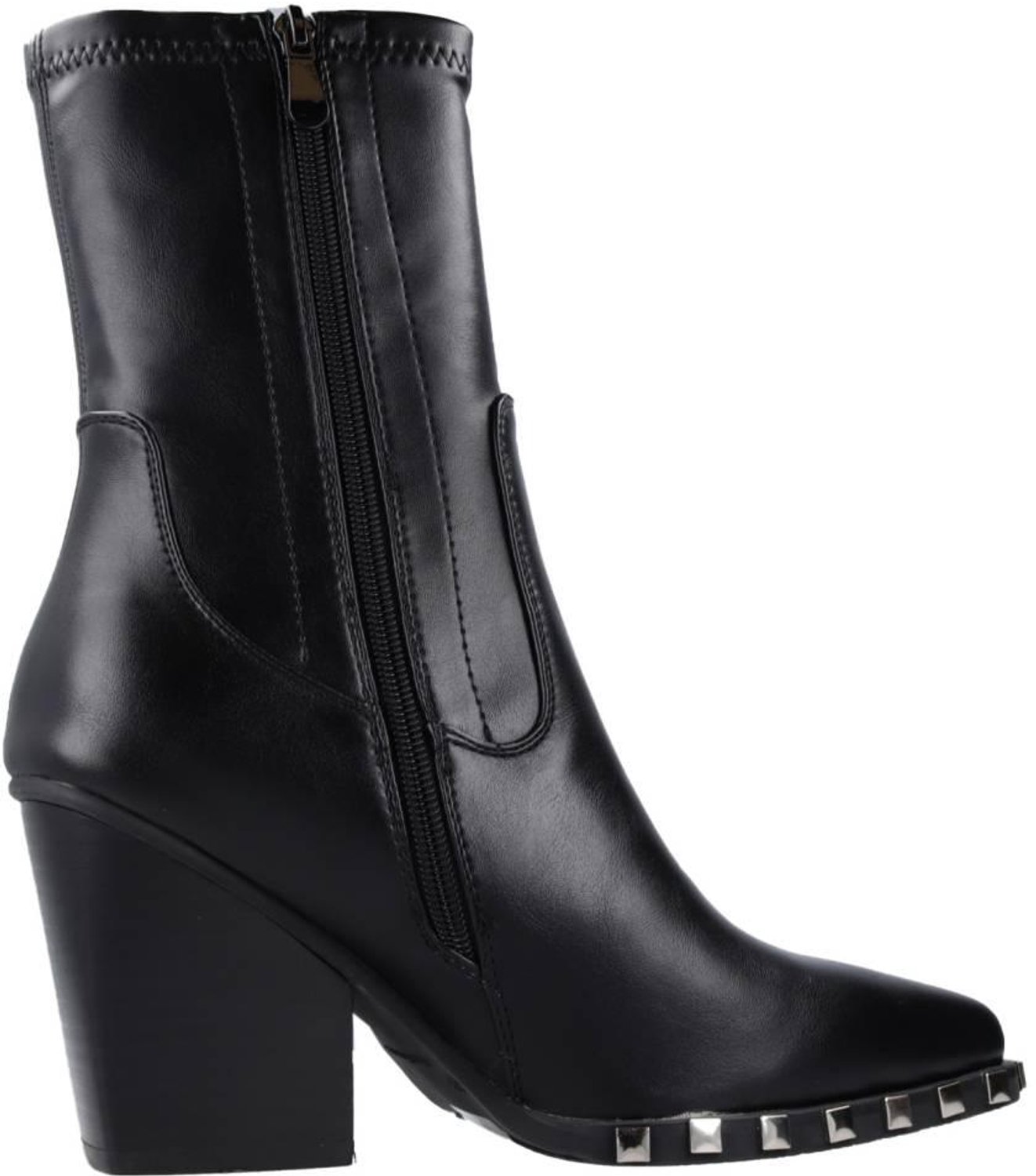 Noa Harmon 009095 Enkellaarsjes - Enkelboots met rits - Dames - Zwart - Maat 39