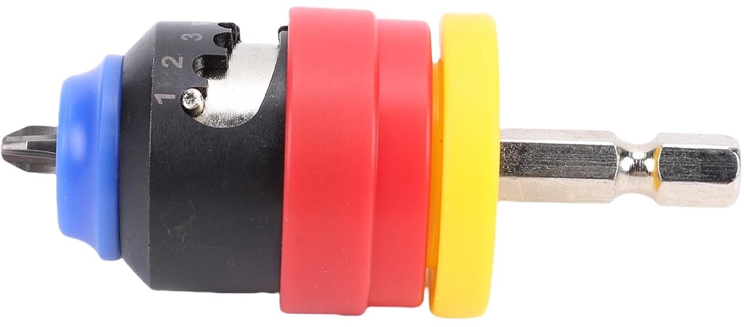 Gipsplaatschroefdiepte-instelling, Krachtig Magnetisch, Verstelbare Diepte, Zeskantschacht, Koppeling voor Muurbescherming, 120 ℃ Hittebestendig ABS-materiaal, met 7