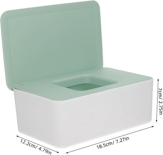 2 Stuks Delige Waterdichte Wet Wipes Opbergbox met Afsluitbaar Capaciteit Tissue Houder voor Babydoekjes Schoonmaakdoekjes Compact Lekvrij voor Kantoor Keuken Badkamer — afbeelding 4