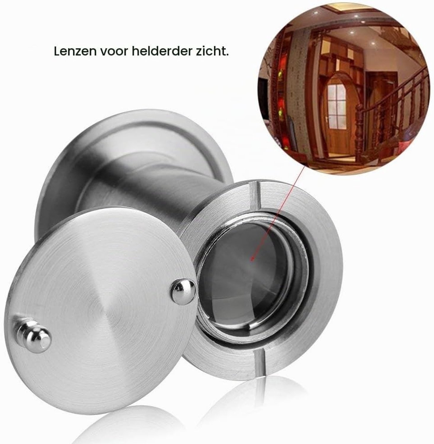 Privacy Screen voor Deurviewer - Veiligheidspiek met 220 Graden Hoek en Optisch Glas - Ideaal voor Thuisbeveiliging en Privacy