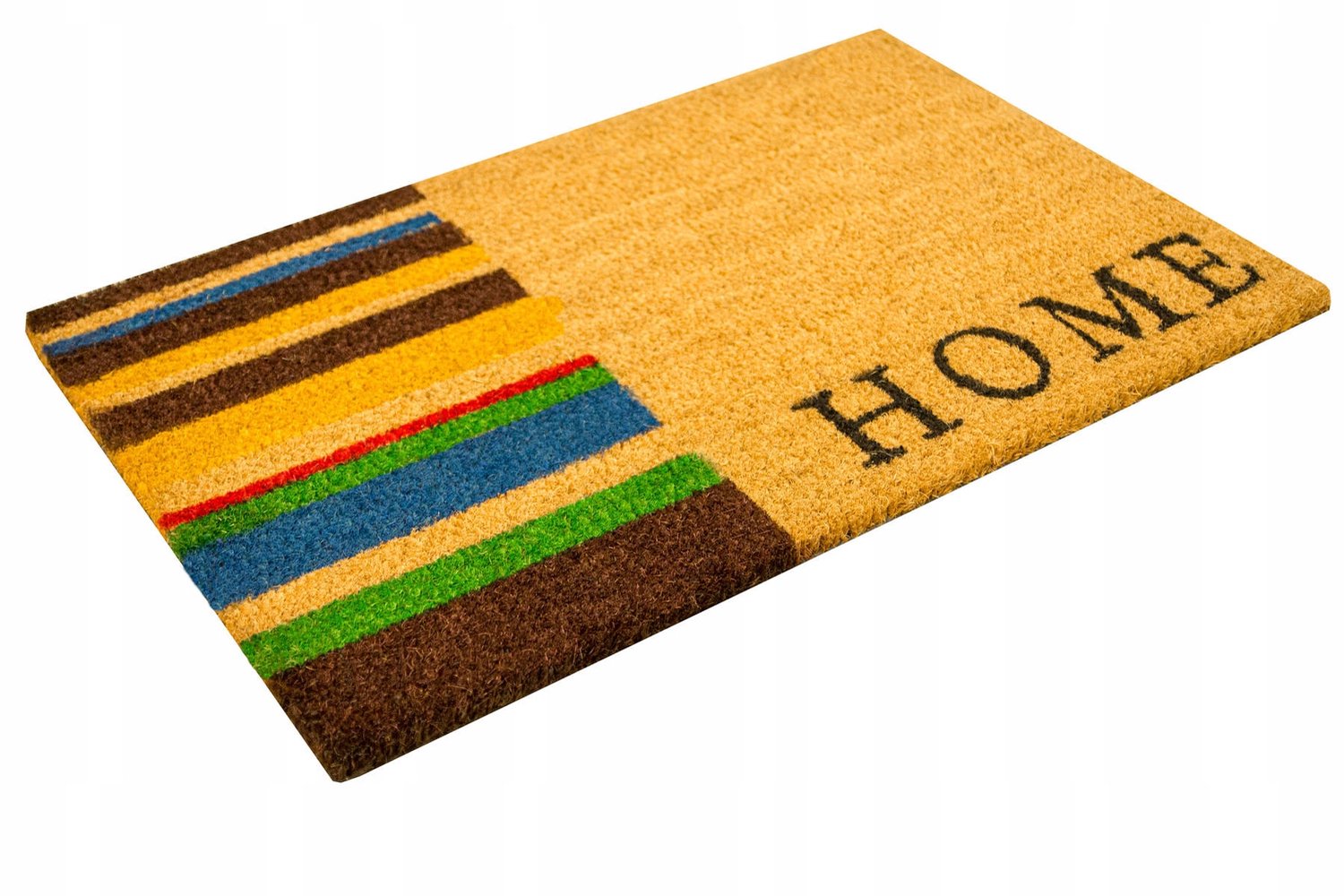 Kokosmat 40x60 cm met Kleurrijke Strepen - Antislip