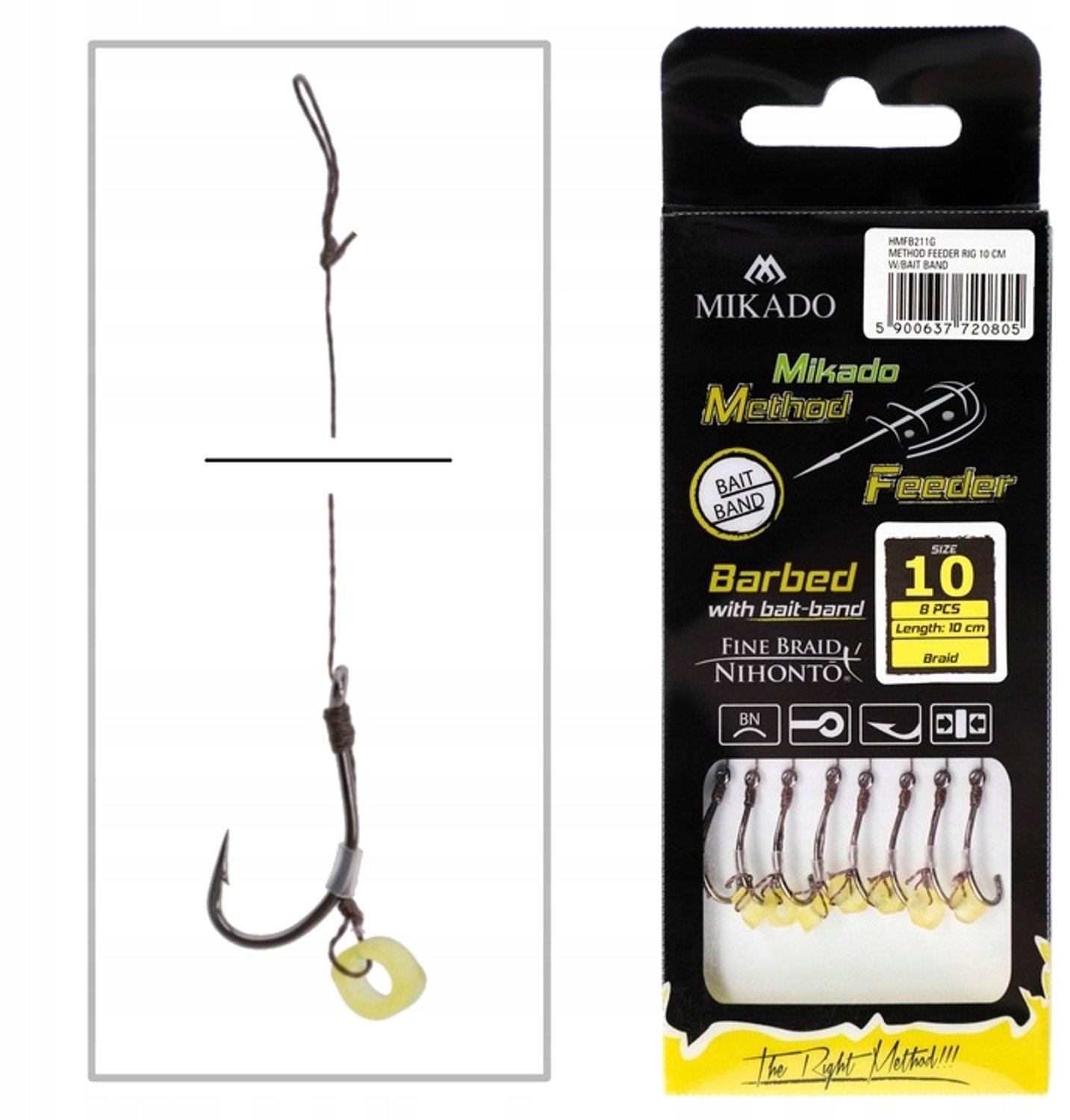 Mikado Method Feeder Haken - Maat 10 - 8 Stuks
