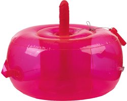 Rimba - Opblaasbare Dildo Poef Cushion - met Ding Dong en afstandsbediening - Roze