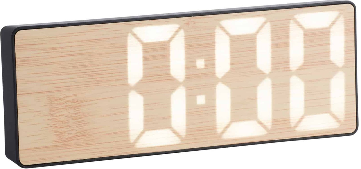 Karlsson Wekker Bondone - Zwart - 16x2.5x6cm - Scandinavisch - Wekker voor slaapkamer - Wekkers