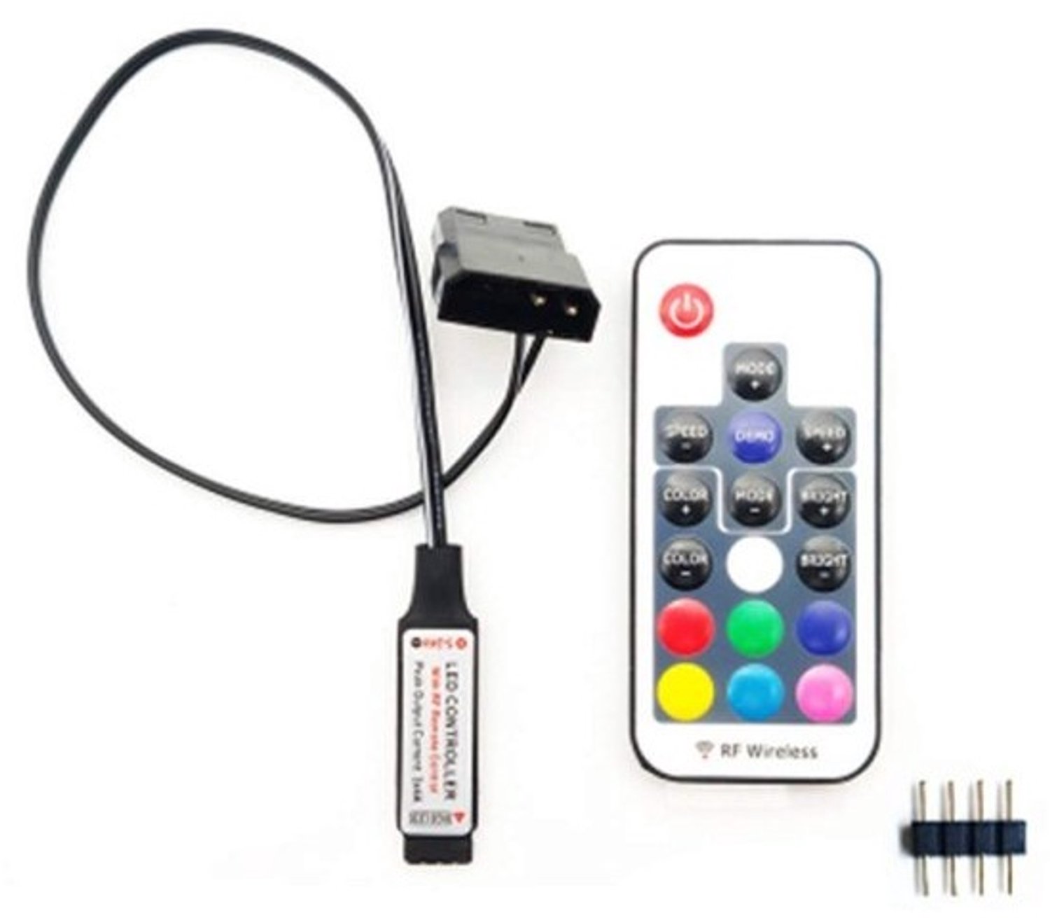 RGB-ventilatorcontroller voor pc-kastventilatorverlichting - 5V 3-pins & 12V 4-pins compatibel
