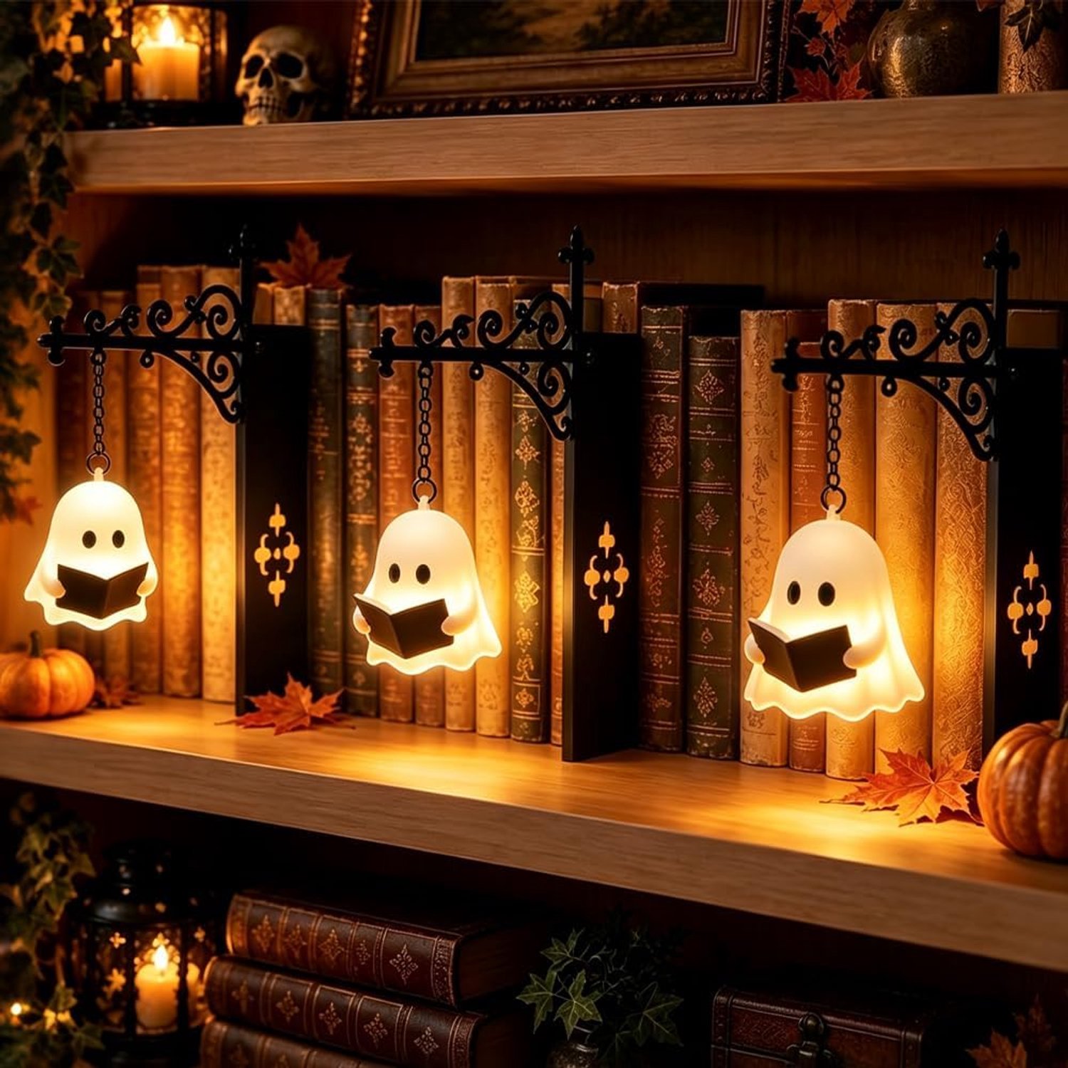 Decoratieve verlichting voor planken, 3 boekenkastlampen voor bibliotheek