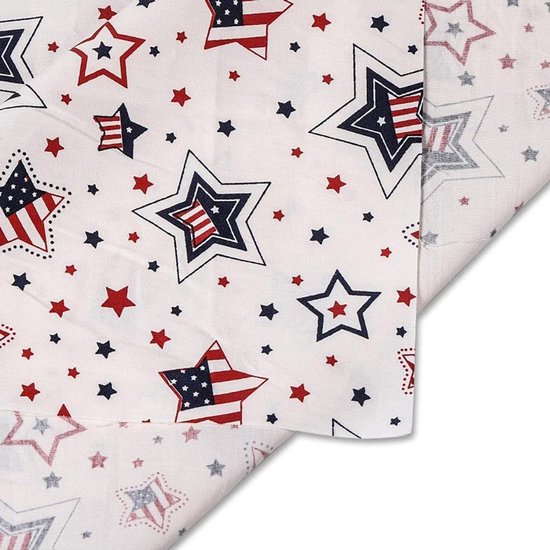 7 stuks Star Stripe Serie Patchwork stoffen pakket katoen 50 x 50 cm katoenen stoffen stoffenbundel stofpakket stoffreste naaistoffen DIY knutselen naaien quilten katoenen doek Star Stripe — afbeelding 3