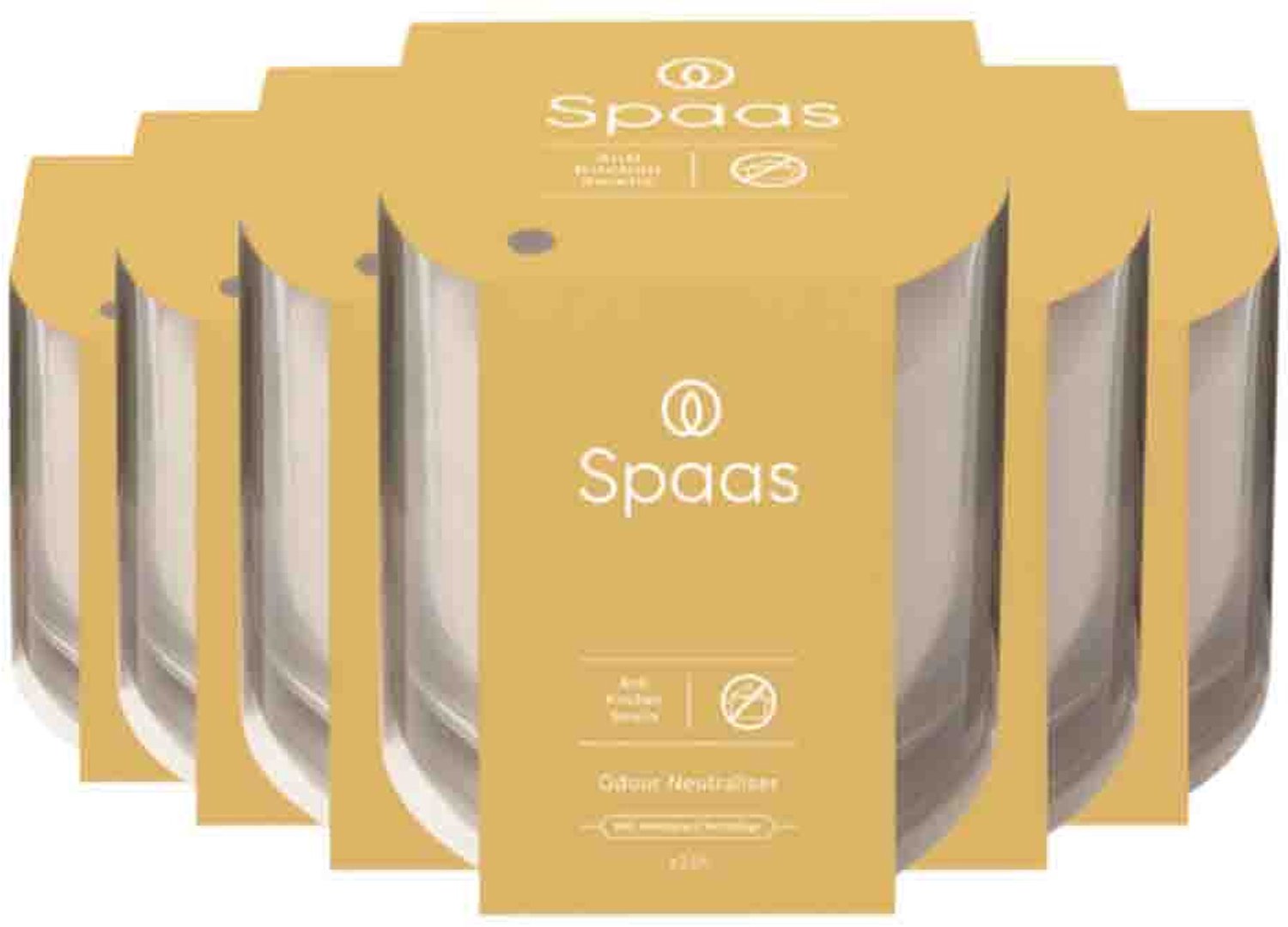 SPAAS Geurkaars in Glas Anti-Keuken Ivoor - 6 x 1 stuk - Voordeelverpakking crème