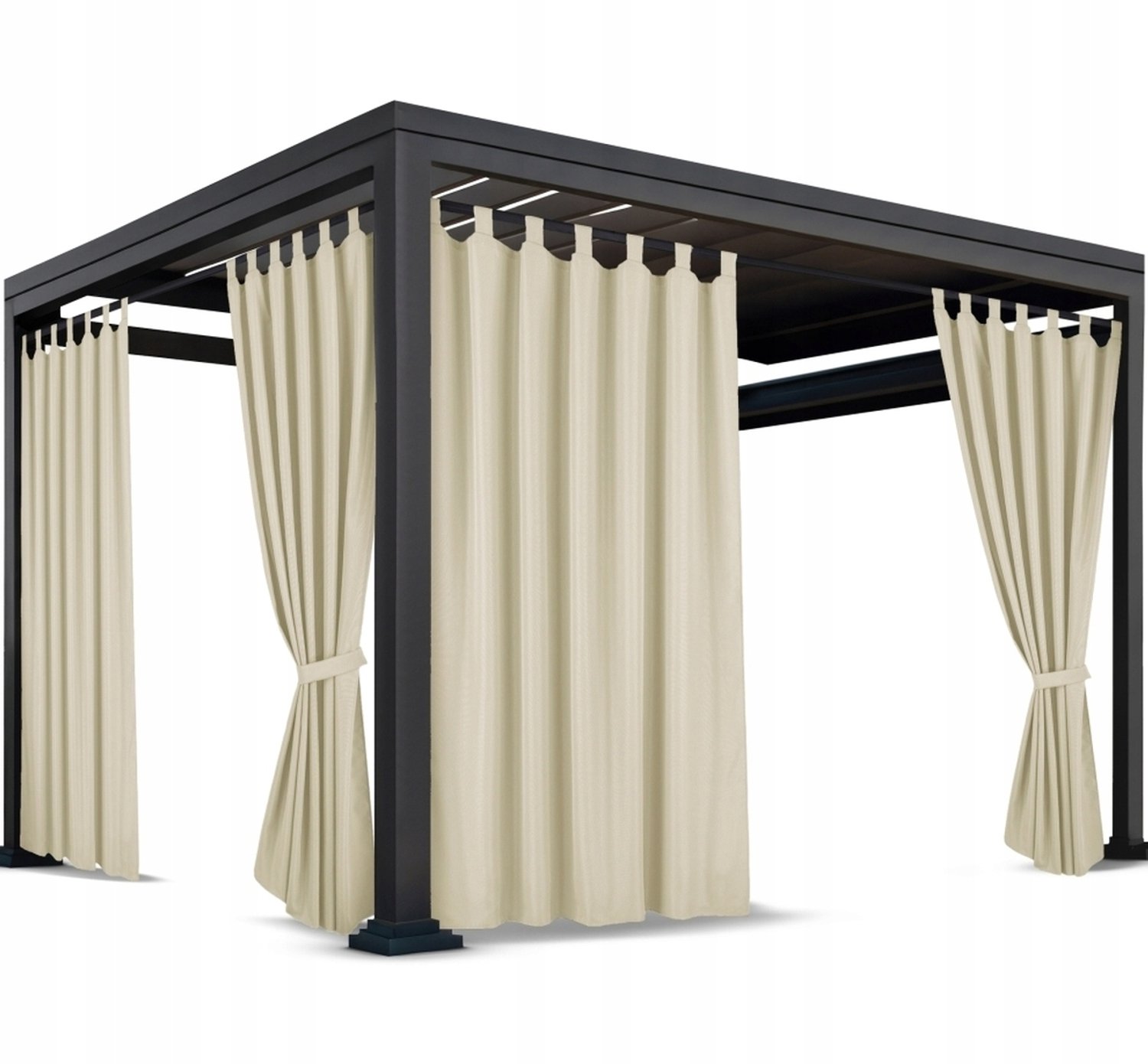 Waterdichte Terrasgordijnen 155x240 cm met Lusjes - Tuin & Balkon
