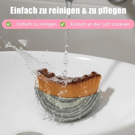 2 stuks droogborstel voor gezicht, lymfedrainage massage voor gezicht en lichaam, draagbare lymfeborstel voor kaakcontour vermoeidheid verlichting, ideaal voor dagelijkse verzorging en reizen — afbeelding 3