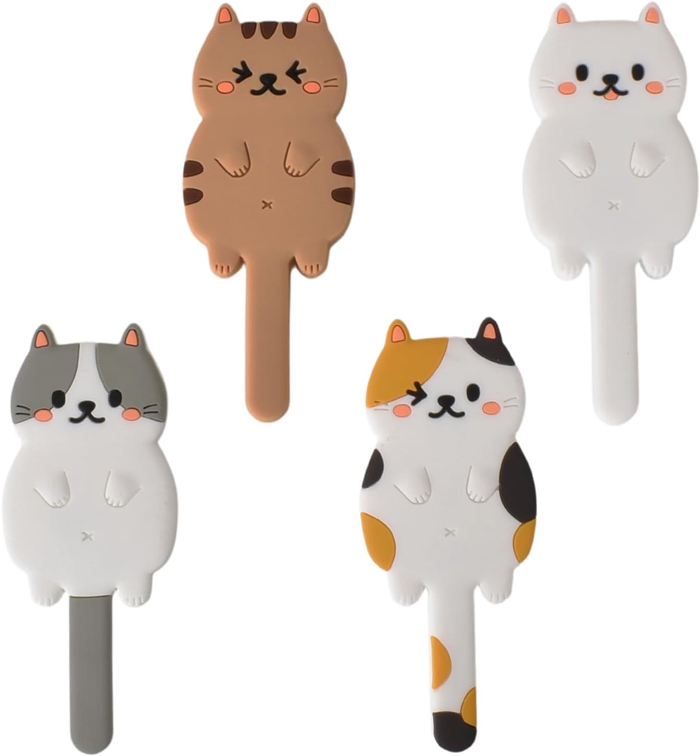 Magnetische Haakjes 4 Stuks - Flexibele Siliconen Hangers - Schattige Dierontwerpen - Ideaal voor Koelkast - ShopVlot