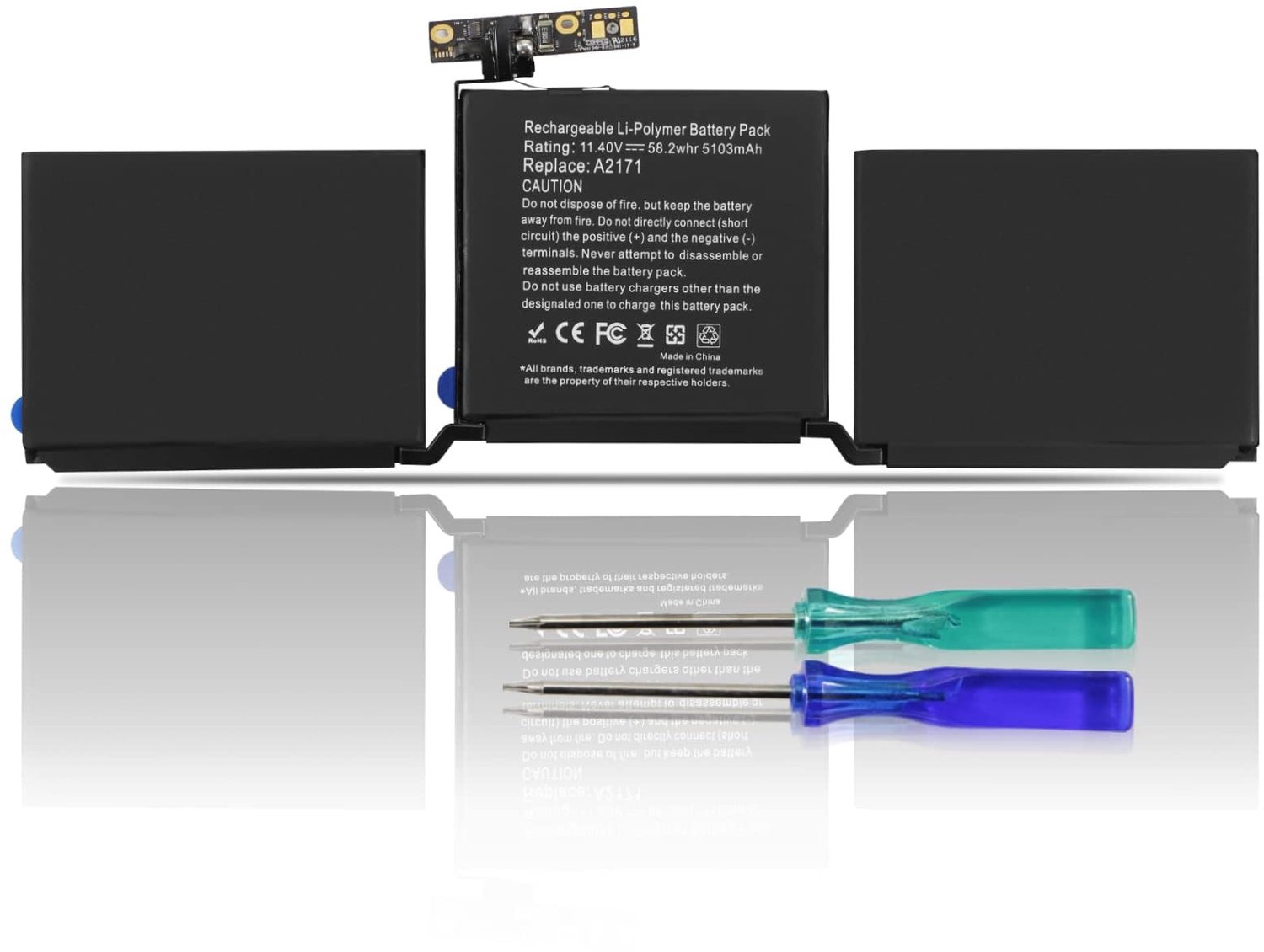 K KYUER A2171 Batterij Compatible with MacBook Touch Pro 13" A2159 A2289 A2338 2019 M1 2020 Touch Bar EMC 3301 3578 3456 BTO/CTO MUHN2LL/A MYDA2LL/A M