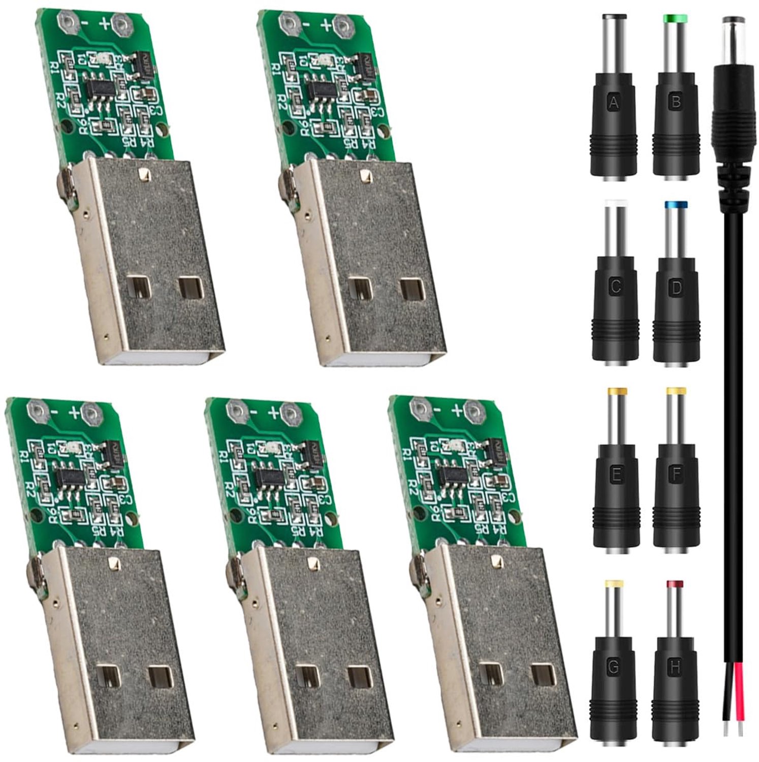 5 Pcs 12V Locking Module, Voltage Activation Module, Card Trigger Module, USB Type-A QC 2.0 3.0 DC with DC Connector - ShopVlot