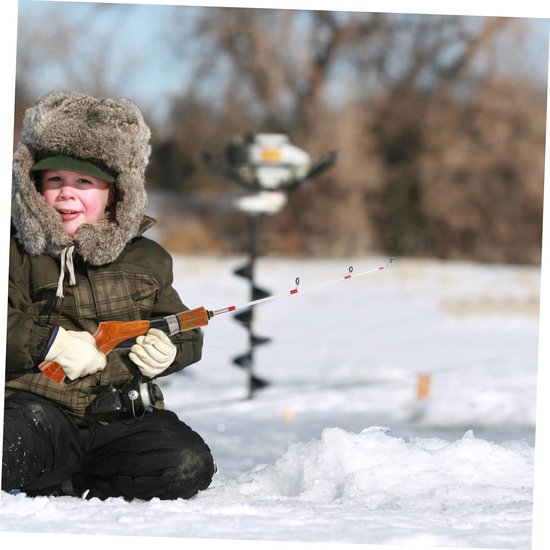 ijs hengel fishing rod vishengel stevige visspullen visgereedschap accessoires voor vissen telescopische opvouwbaar vissen aanbod gereedschap voor ijsvissen FRP — afbeelding 4