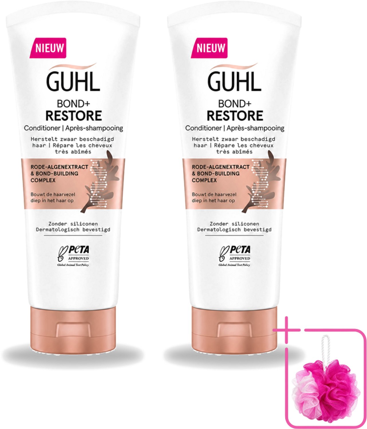 2 x Guhl - Conditioner - Bond+ Restore - 200 ml - Bulkverpakking - Herstel haar - Douchemop - Krachtig haar