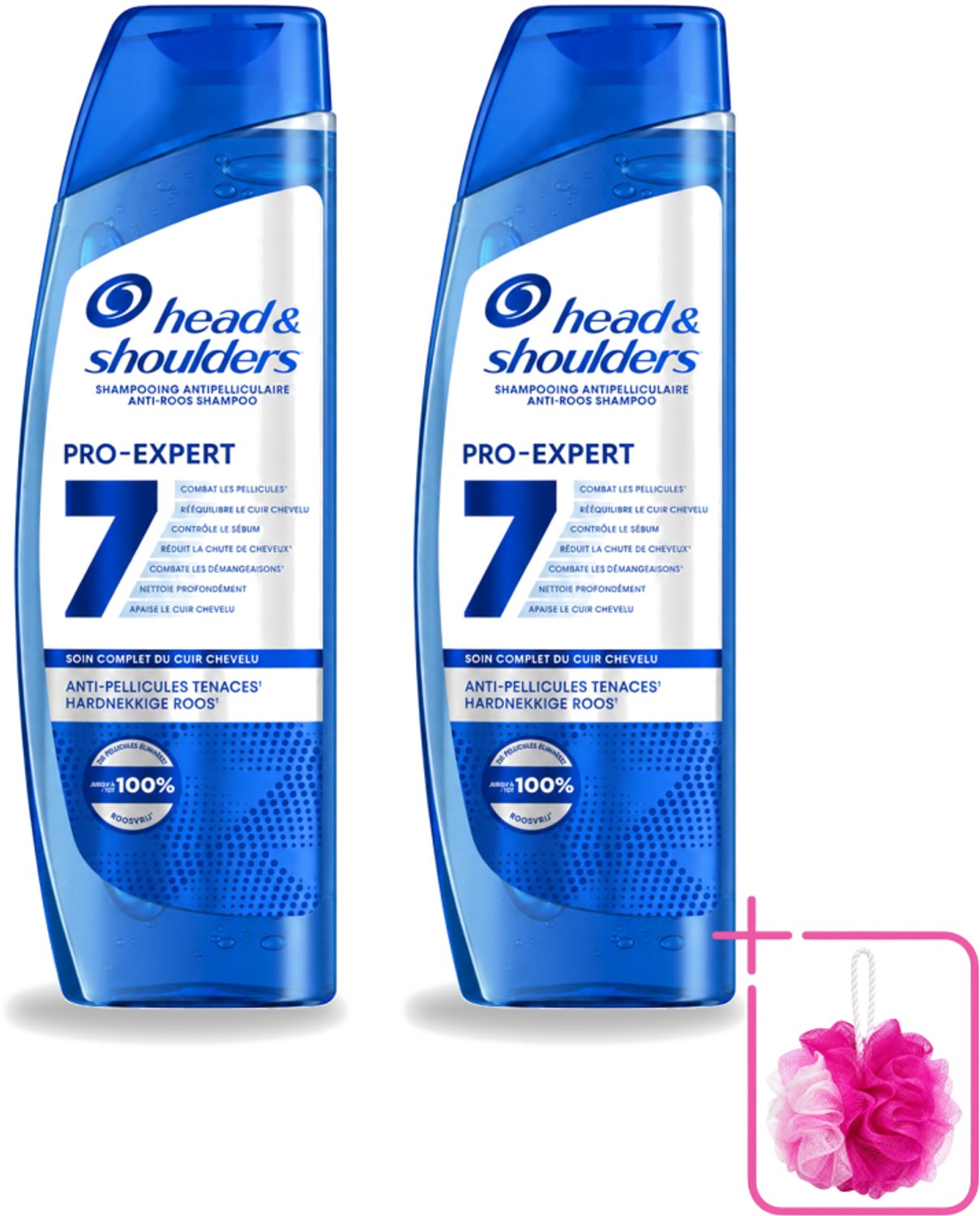 2 x Head & Shoulders - Shampoo - Pro-Expert 7 - Anti-Roos - 250 ml - Bulkverpakking - Anti-roos shampoo - Douchemop - Hoofdhuidbescherming