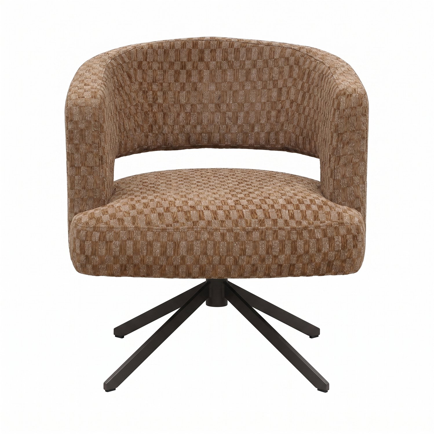 PTMD Baldr Dining Chair Blocked Brown Bruin
