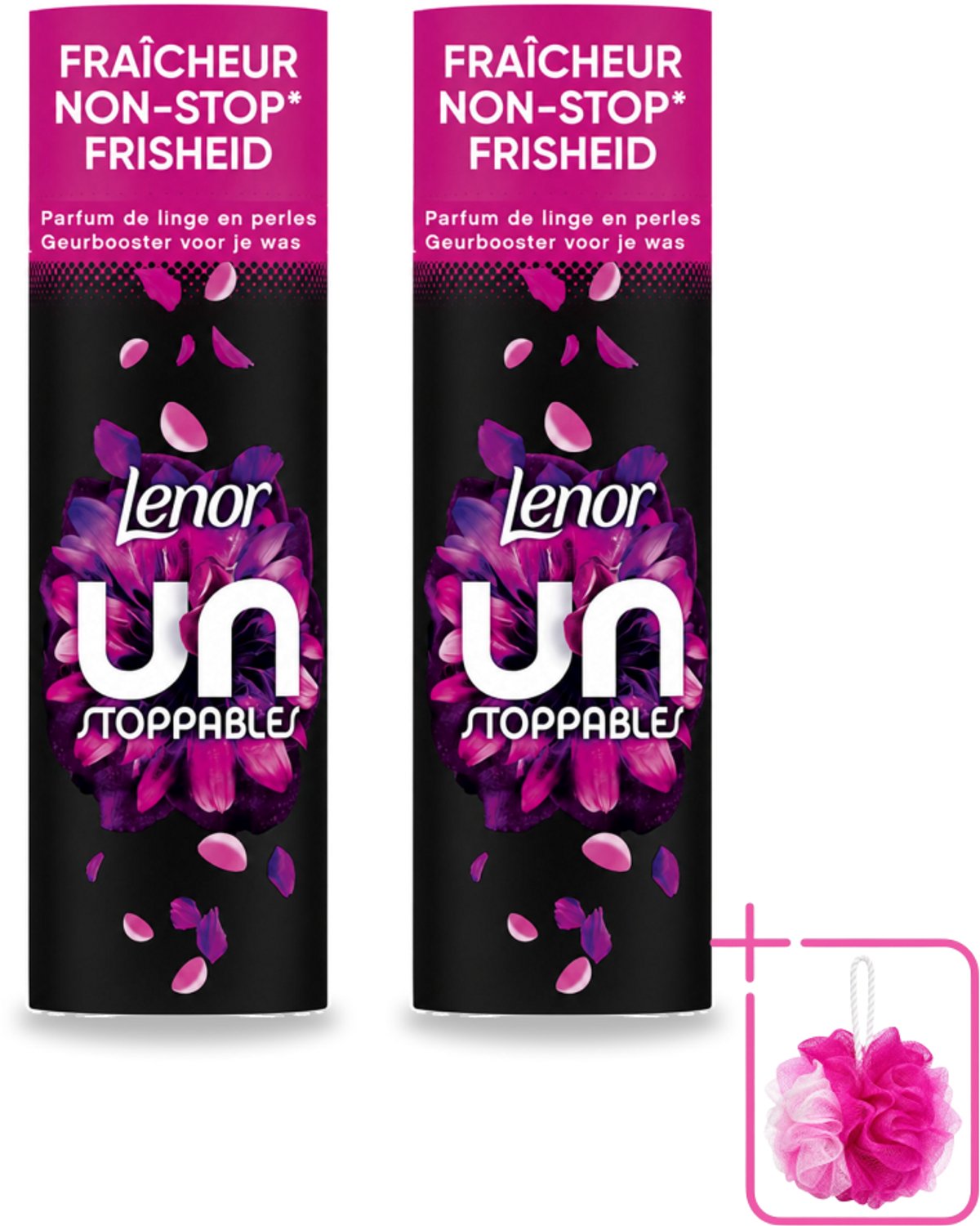 2 x Lenor Unstoppables - Geurbooster - Bloemen Fris - Non-Stop Frisheid - 19 Wasbeurten - Bulkverpakking - Geurbooster - Douchemop - Bloemige geur