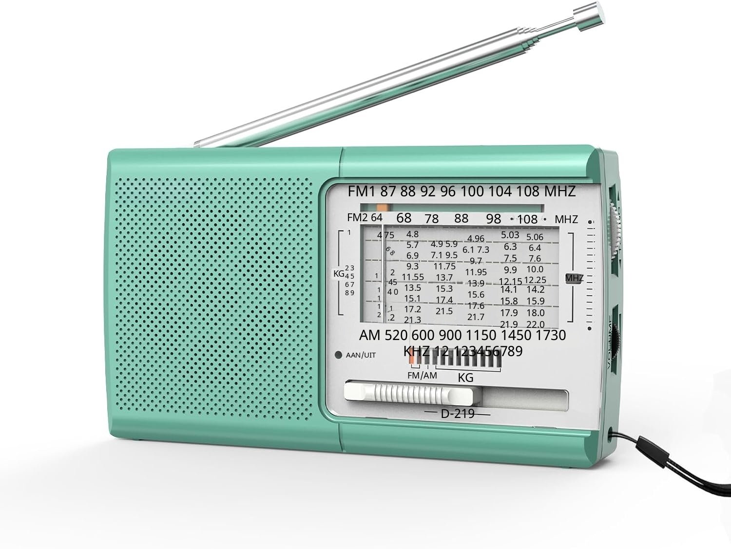 Warmara Noodradio op Batterijen - Noodradio - Radio Noodpakket - Groen - 16cm x 10cm x 8cm