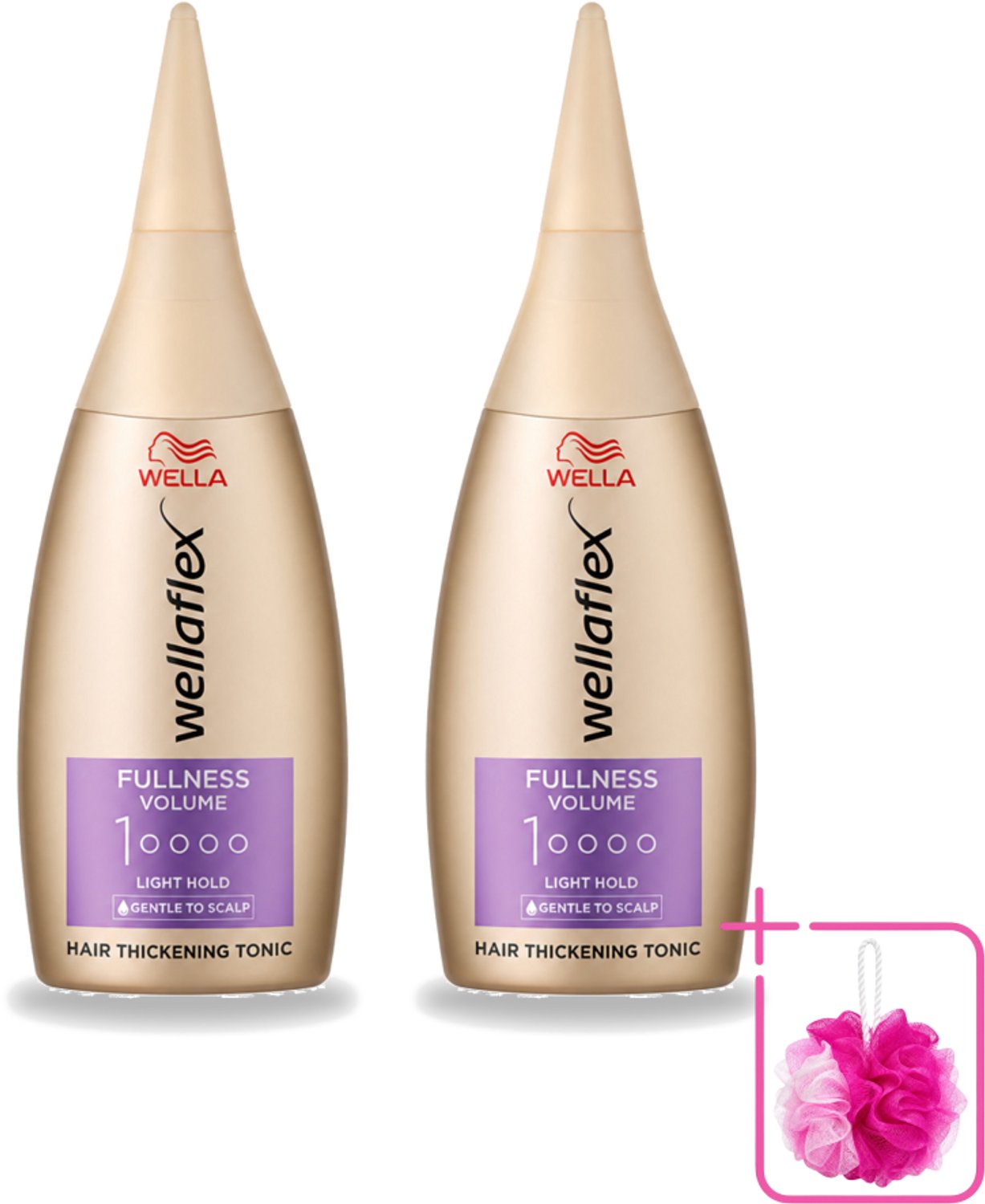 2 x Wella – Flex Fullness Volume – Haar Tonic – 100 ml - Bulkverpakking - Haarverdikker - Douchemop - Volume