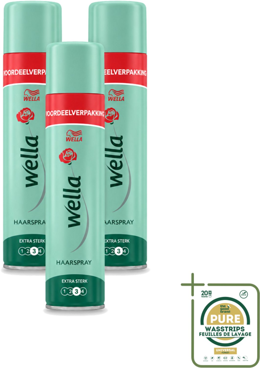 3 x Wella – Forte – Haarspray Extra Strong - 400 ml - Wasstrips - Haarspray - Haarspray Extra Sterk - Haarspray Met UV Bescherming - Haarspray Voor Dagelijkse Gebruik - Haarspray Voor Langdurige Fixatie