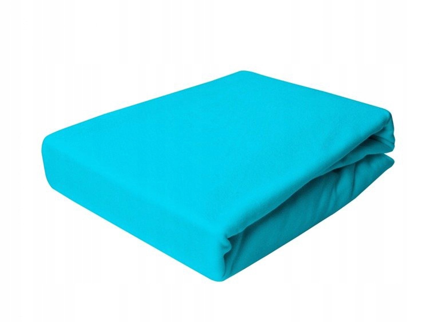 Kam-Pol Jersey Hoeslaken met Elastiek 140x200cm Turquoise 100% Katoen