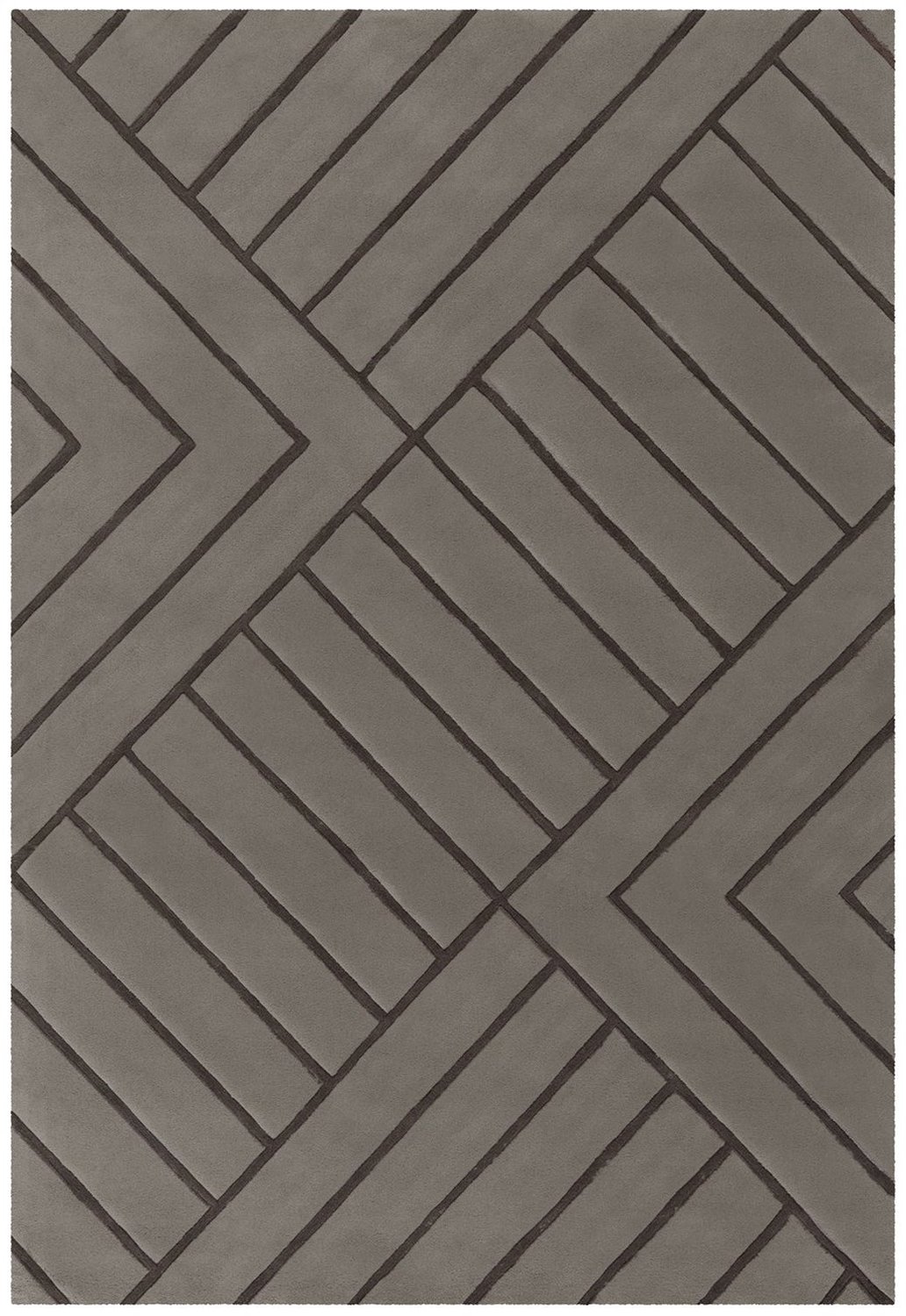 Dutch XXL Hoogpolig Vloerkleed | Tapijt | Cool | Geometrisch | Grijs