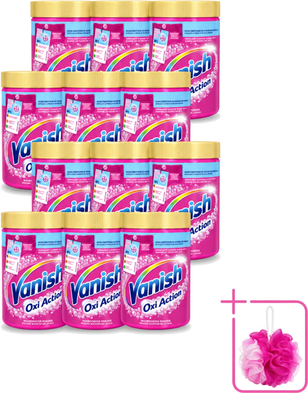 12 x Vanish – Wasbooster Poeder – Oxi Action Gekleurde & Witte Was – 710 g - Bulkverpakking - Wasbooster poeder - Douchemop - Vlekverwijderaar