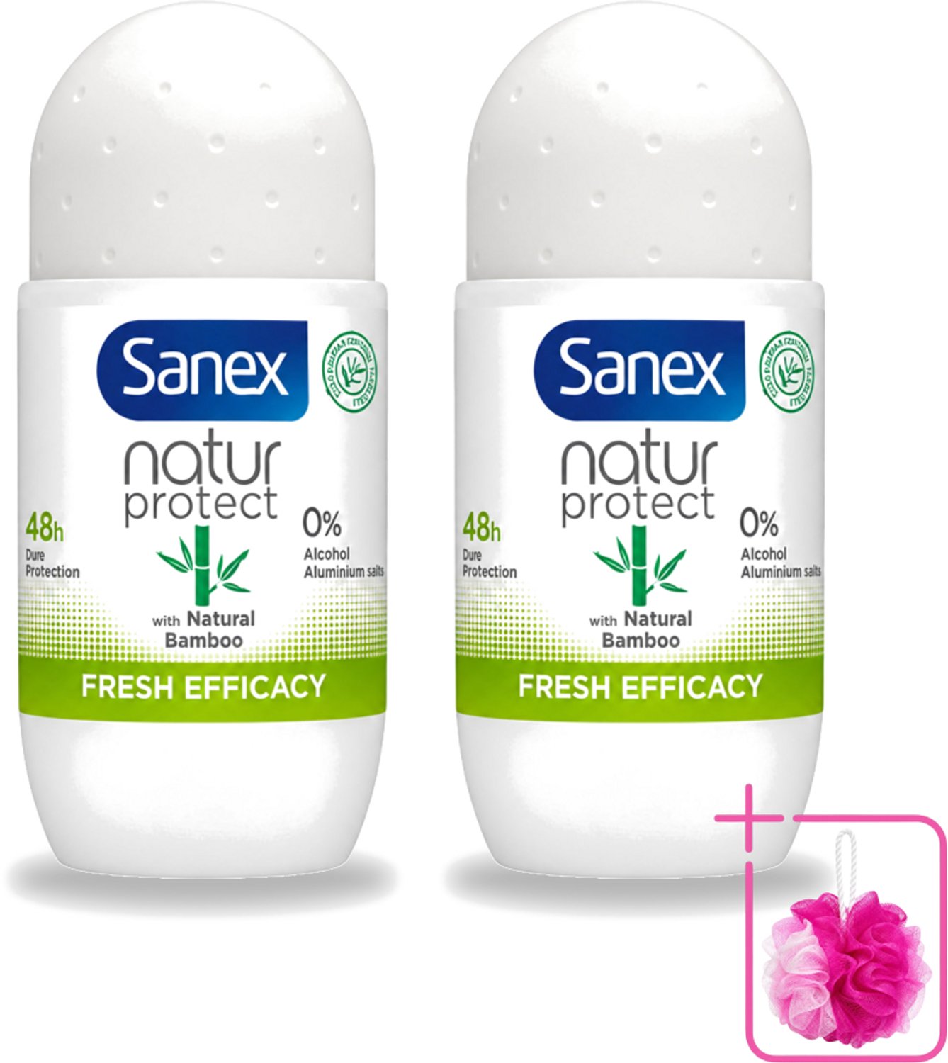 2 x Sanex – Deo Roll-on – Bamboo Fresh Efficacy – 50 ml - Bulkverpakking - Deodorant roll-on - Douchemop - Bamboe geur