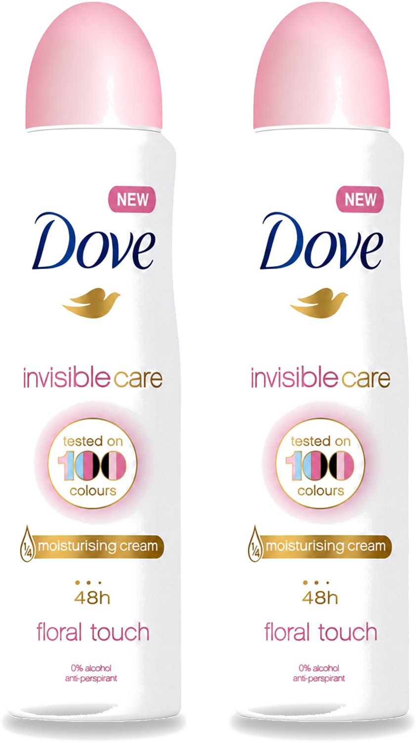 2 x Dove - Deodorant - Spray Invisible Care - Onzichtbare bescherming - 250 ml - Voordeelverpakking - 2 stuks