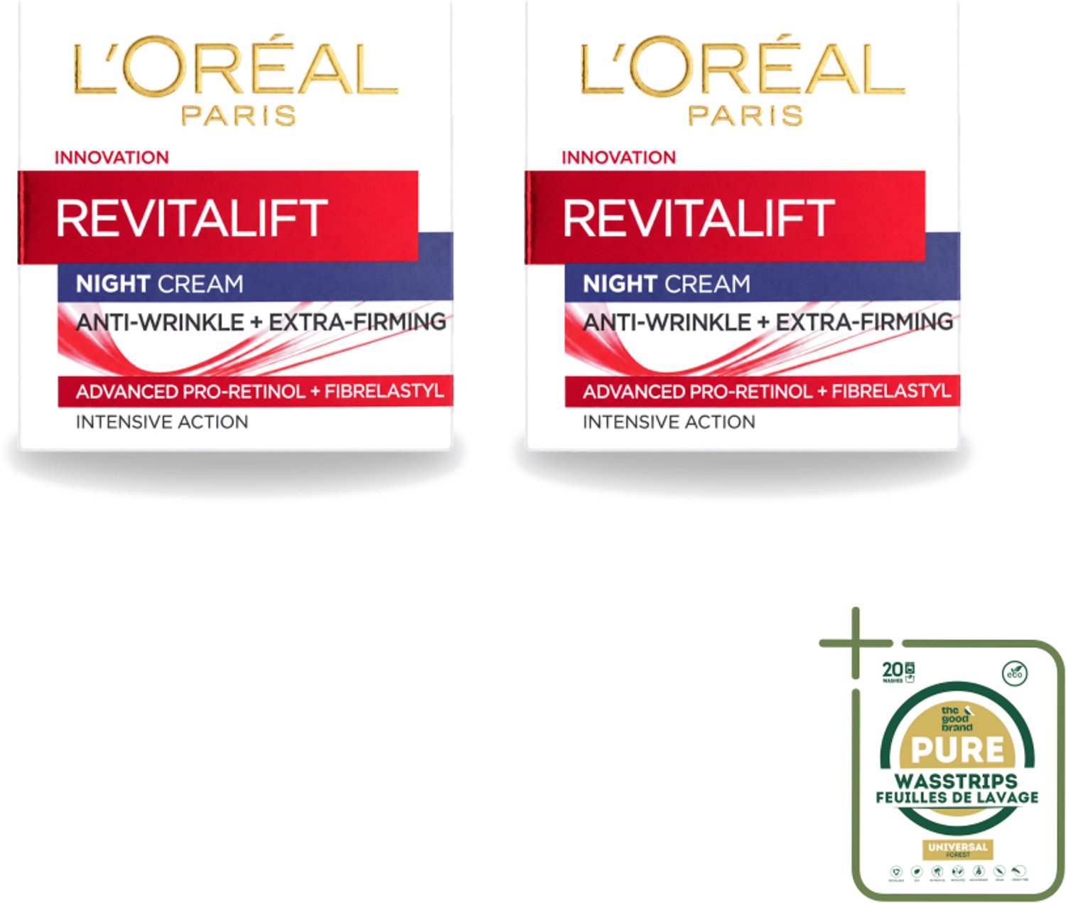 2 x L'Oréal Revitalift - Nachtcrème - Anti-Rimpel - Hydraterend en Verstevigend - 50 ml - Anti-rimpel Crème - Nachtcrème - Anti-aging Crème - Hydraterende Crème - Huidversteviging