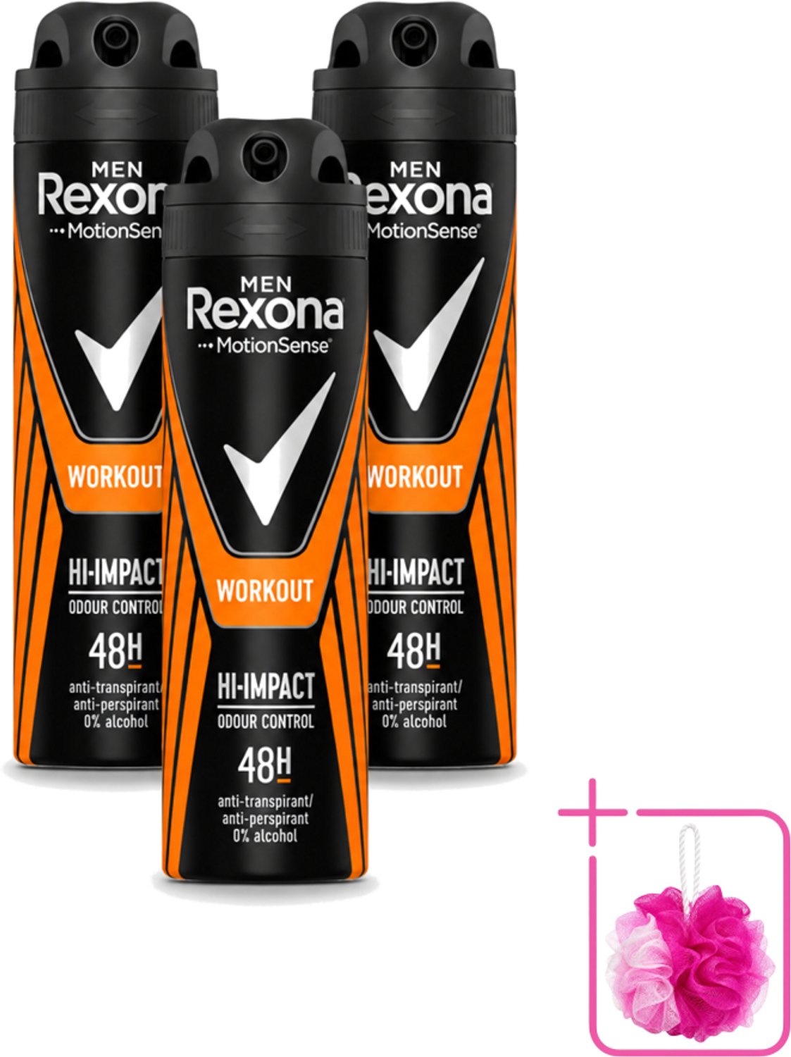 3 x Rexona Men - MotionSense - Deodorant Spray - Anti-transpirant - 150 ml - Bulkverpakking - Anti-transpirant - Zweetgeur