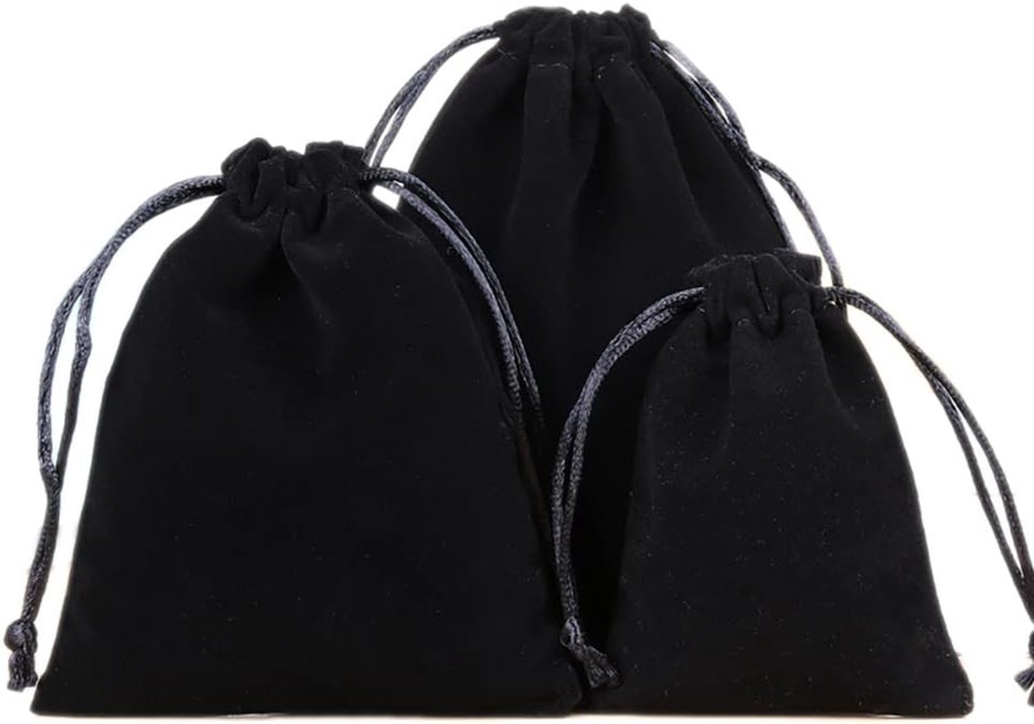 Elegante Velours Tassen voor Sieraden, Kleine Katoenen Tassen met Treksluiting voor Cadeaus, Bruiloft, Verjaardag, Feest, 8 x 10 cm