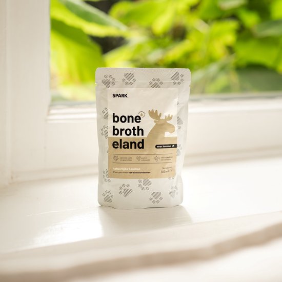 SPARK bone broth eland natuurlijke bouillon voor honden, 100 ml.