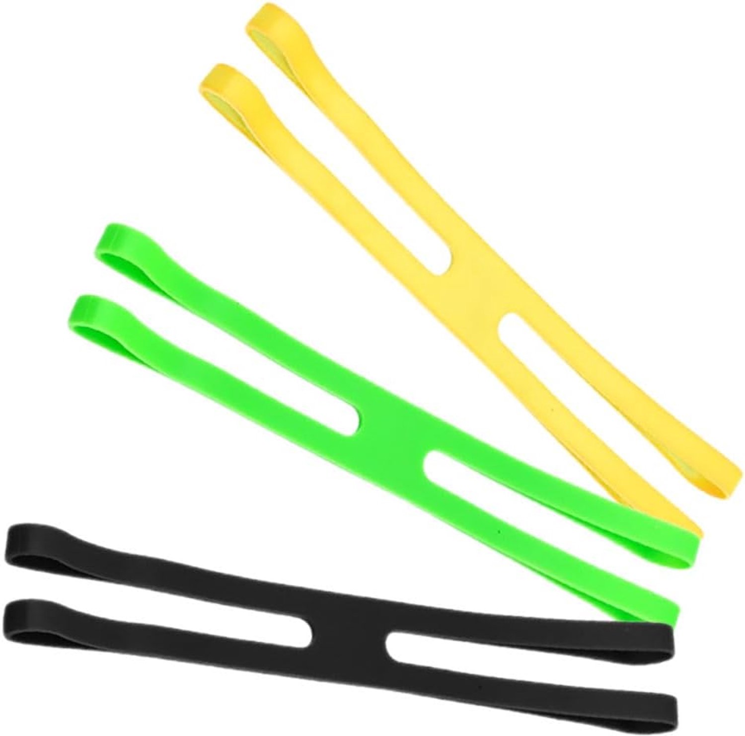 Happyyami 3 stuks siliconen rubberen bandjes: H-vormige elastische rubberen wikkelbanden, boekband voor boekcamera, kunst, servies, kookverpakking, oefenzakverpakking