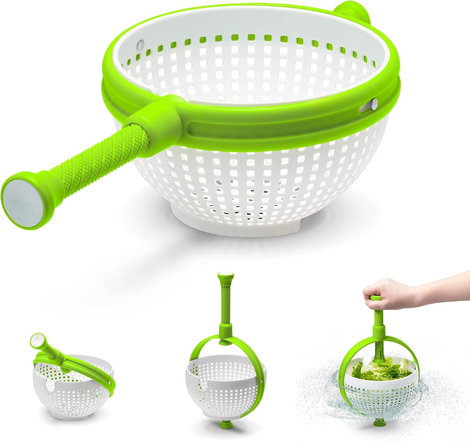Draaiende saladebak met open filter