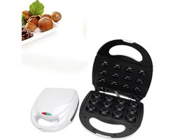 Cuifati 12 Gaten Walnut Maker, Dubbelzijdige Niet-klevende Elektrische Moervormmaker met Dubbelzijdige Warmte, Antislipbasis, Eenvoudige Reiniging, voor Notenkoekjes, Snacks (220V EU-stekker)