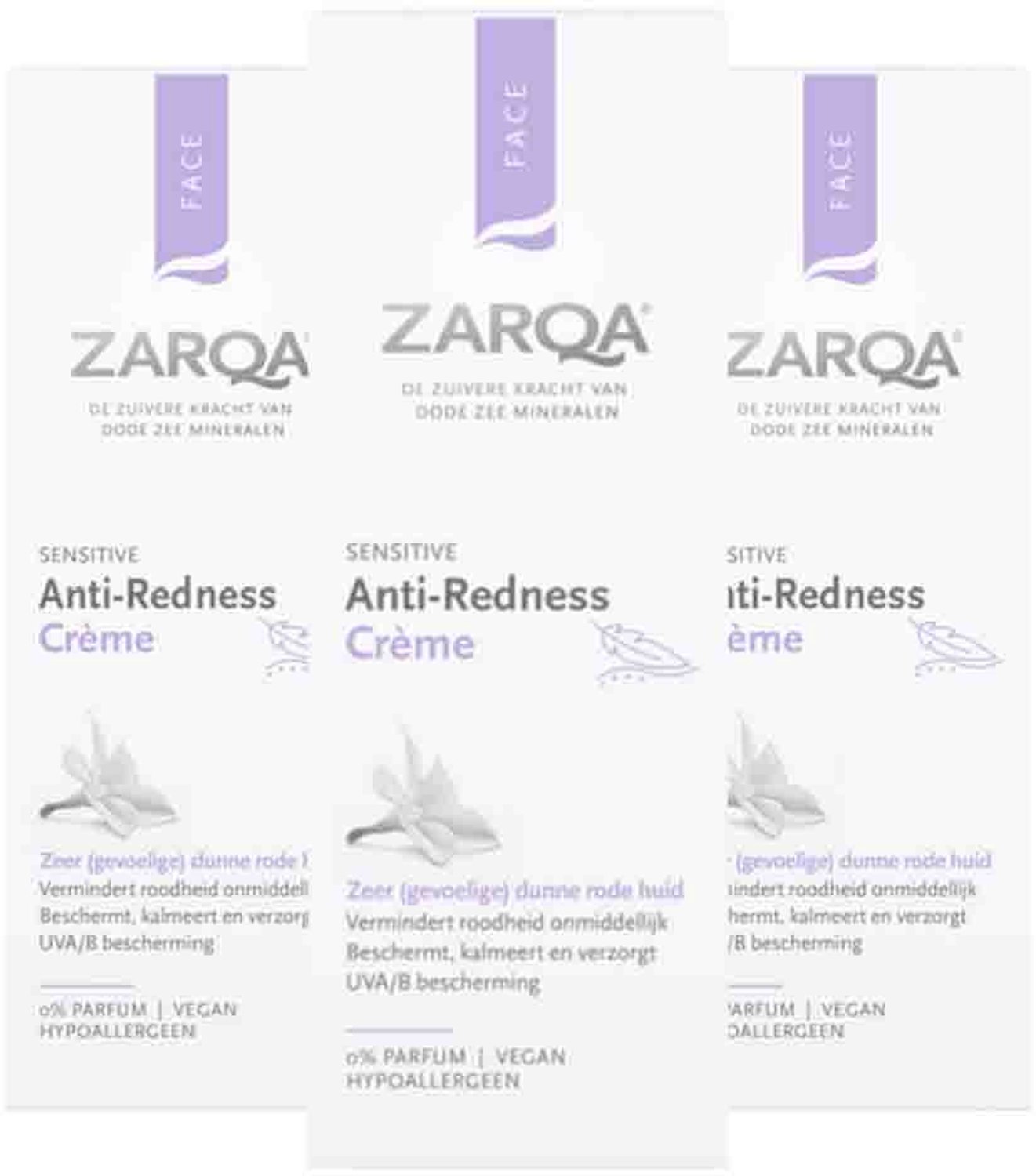 Bol.com Zarqa - Sensitive Anti-Redness Gezichtscrème - 3 x 50 ml - Voordeelverpakking aanbieding