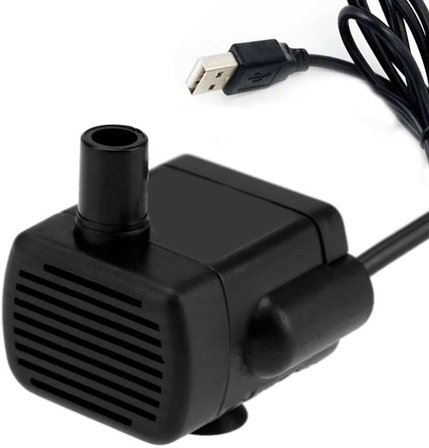 CAM2 Mini Aquarium Pump, USB Water Pump Small, 3.5-9V 1-3W with 1.4m Power Cord, 200L/H Submersible Pump Small Fountain Pump Fountain Pump for Aquariu