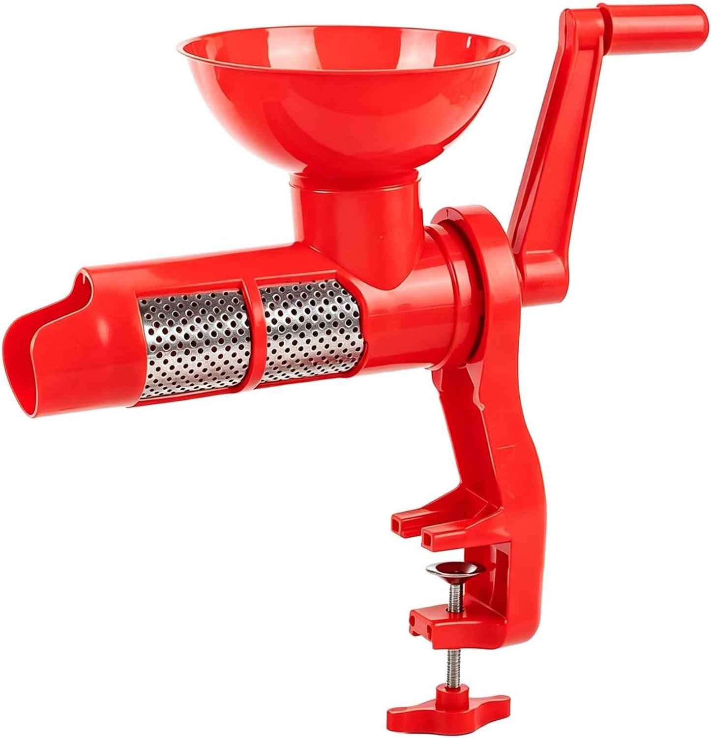 Groentemolen voor tomatensaus, robot, handmatig, met zeef, bevestiging door