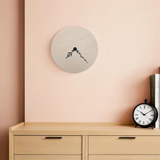 3 Stuks Delige DIY Houten Wijzerplaat Onbewerkt Rond Houten Oppervlak Duurzaam Eenvoudig Te Monteren voor Schilderen Sublimatie Creatieve Klokken Maken — afbeelding 2