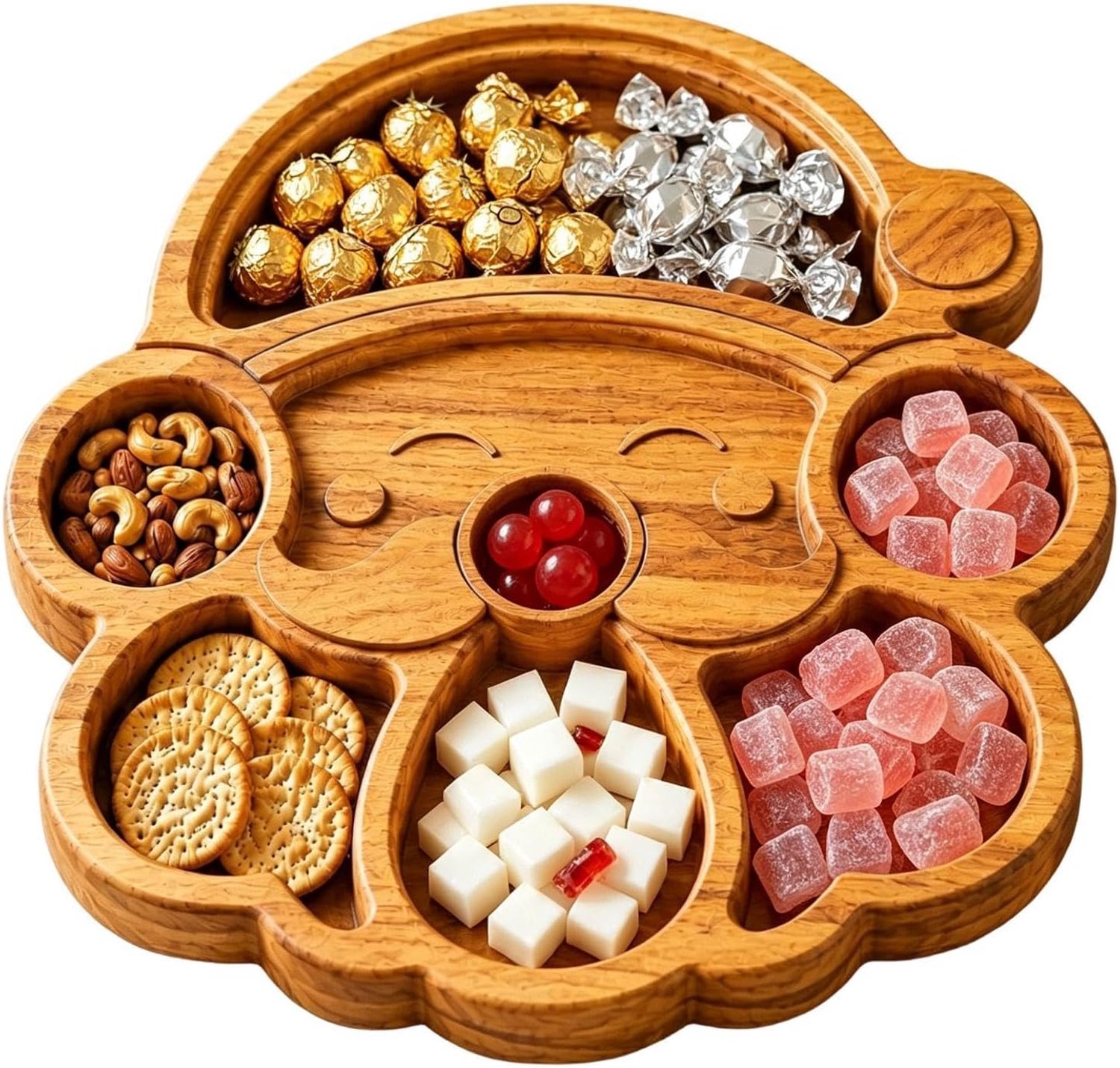 Christmas Charcuterie Board | Wooden Santa Gingerbread Man Table Decoration