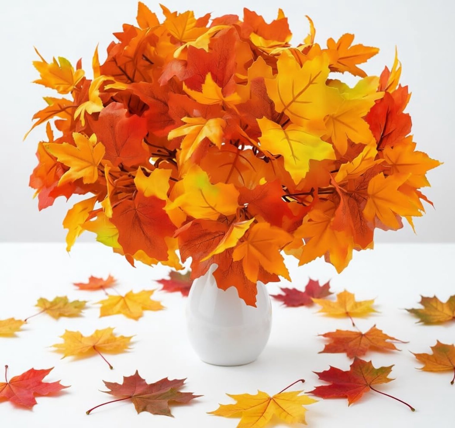 Laelfe 5 Bundles Artificial Maple Leaves for Autumn Decorations - ShopVlot