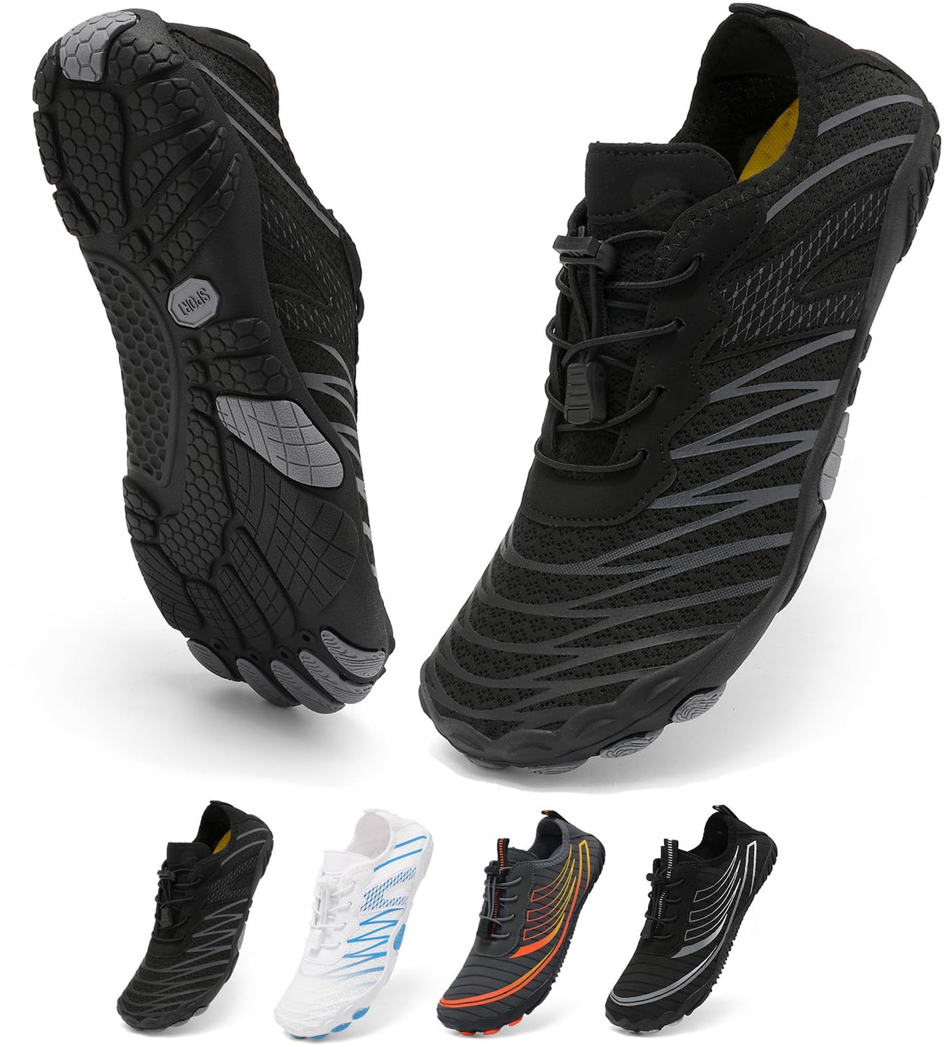 ZDQ Waterschoenen Swimming Shoes Strandschoenen voor Uniseks Zwart 45 - ShopVlot