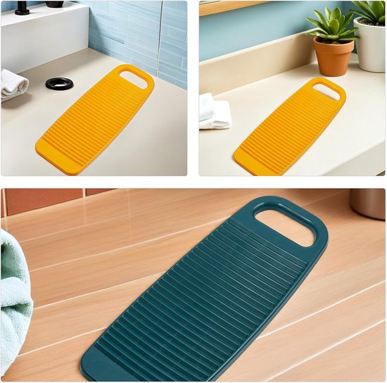 2 Stuks Plastic Wasbord met Anti-slip Stevig Draagbaar Handwasbord voor Kleding Schoenen voor Thuisgebruik Reizen Outdoor Wassen — afbeelding 5