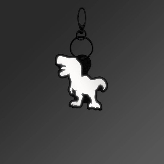 Reflexy Dinosaurus Tyrannosaurus Rex reflectorhanger, gerecycled vilt, voetgangerreflector, reflector, hanger, Tyrannosaurus Rex T-Rex, dino, dinosaurus, krijt tijd — afbeelding 3