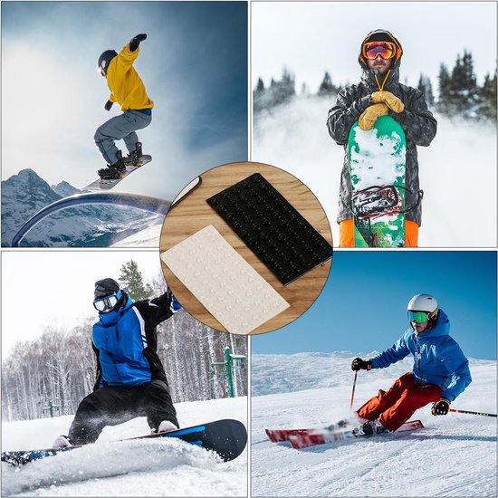 100 Stuks Antislip Snowboard-Stomppads, Zelfklevende Spikes Snowboard-Stappad Extra Grippad Winterski-Accessoires (Helder, Zwart) — afbeelding 5